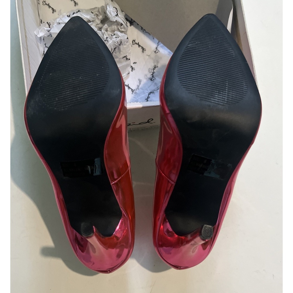 Qupid Women's Metallic Fuchsia, High Heels Stilettos 4"  Pointed Toe Sz‎ 8 New - Picture 4 of 7